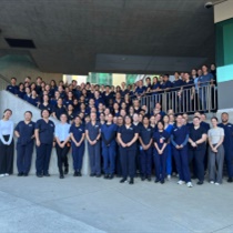 Group photo of Austin Health's May 2025 intake of early career registered nurses